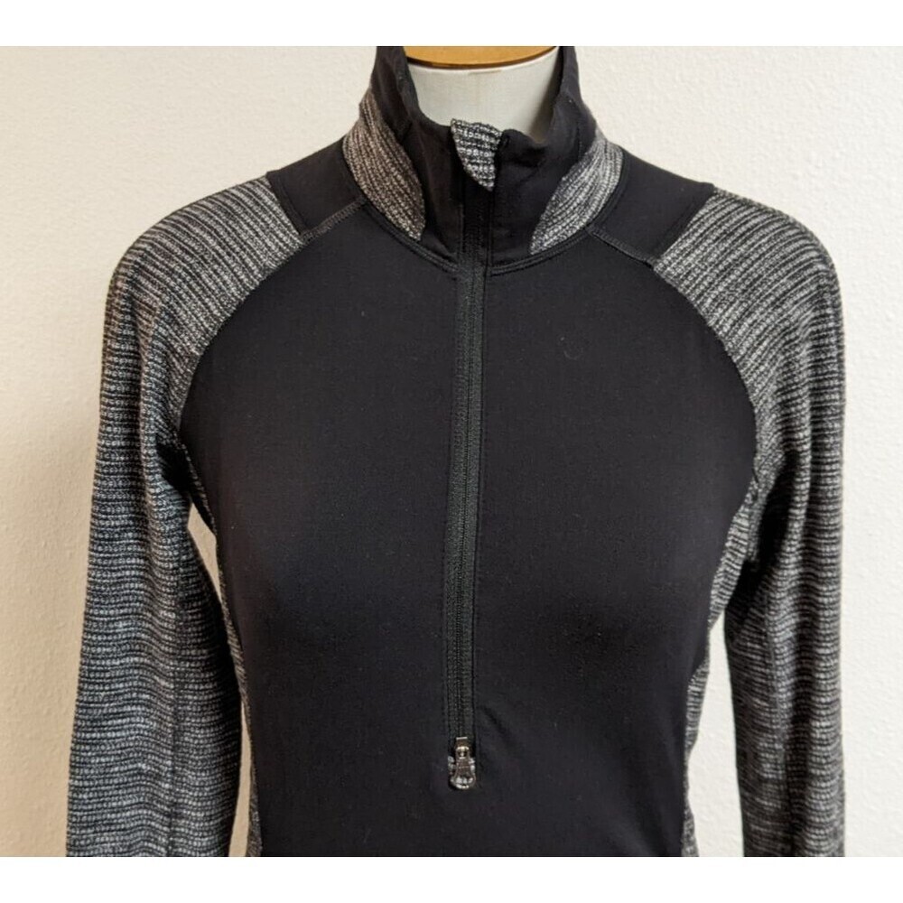 Women's Lululemon Race Your Pace 1/2 Zip Black / Coco Pique Black Pullover Top 6 - Picture 5 of 16